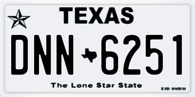 TX license plate DNN6251