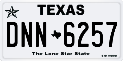 TX license plate DNN6257
