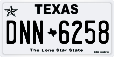 TX license plate DNN6258