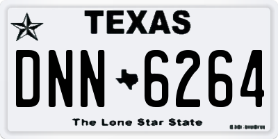 TX license plate DNN6264
