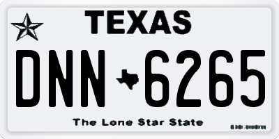 TX license plate DNN6265