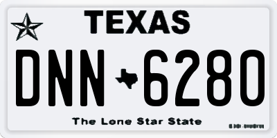 TX license plate DNN6280
