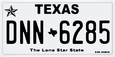 TX license plate DNN6285