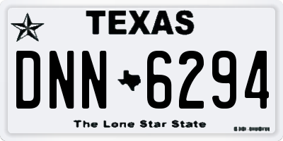 TX license plate DNN6294