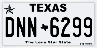 TX license plate DNN6299