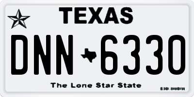 TX license plate DNN6330
