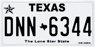 TX license plate DNN6344