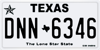TX license plate DNN6346
