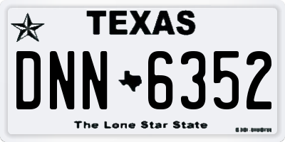 TX license plate DNN6352