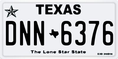TX license plate DNN6376