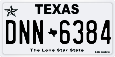 TX license plate DNN6384