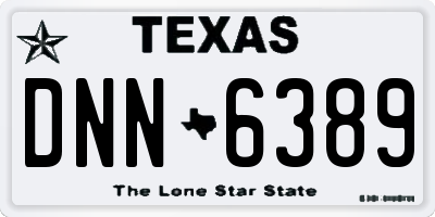 TX license plate DNN6389