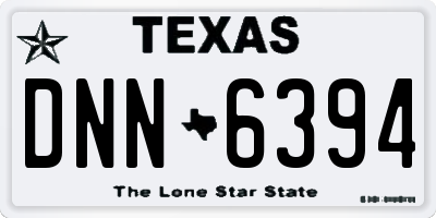 TX license plate DNN6394