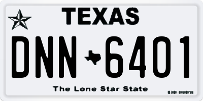 TX license plate DNN6401
