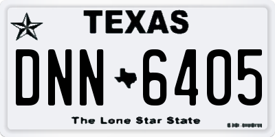 TX license plate DNN6405