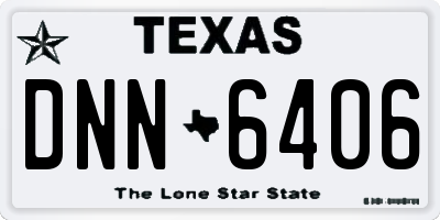 TX license plate DNN6406