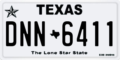 TX license plate DNN6411