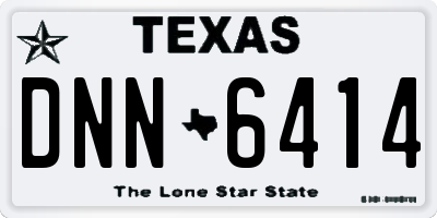 TX license plate DNN6414