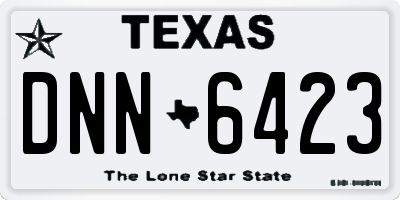 TX license plate DNN6423