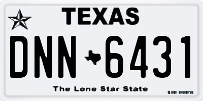 TX license plate DNN6431