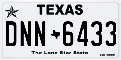 TX license plate DNN6433