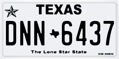 TX license plate DNN6437