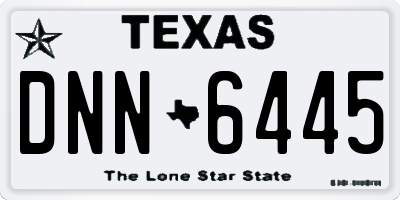 TX license plate DNN6445