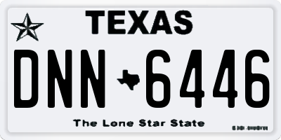 TX license plate DNN6446