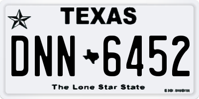TX license plate DNN6452