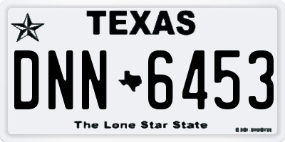 TX license plate DNN6453