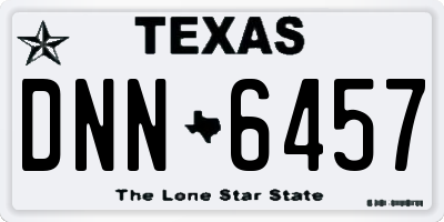 TX license plate DNN6457