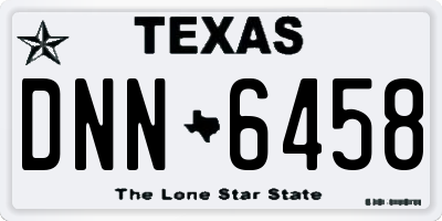 TX license plate DNN6458