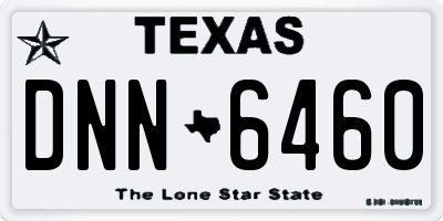 TX license plate DNN6460