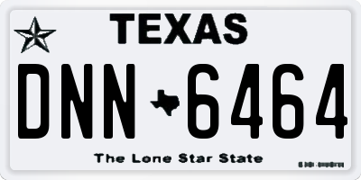 TX license plate DNN6464