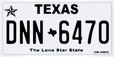 TX license plate DNN6470