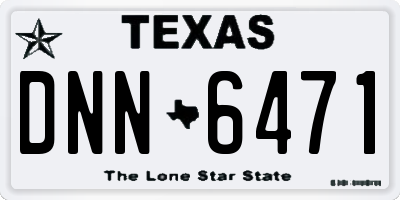 TX license plate DNN6471