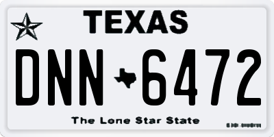 TX license plate DNN6472