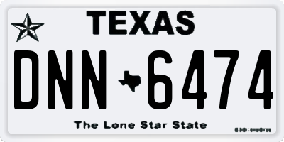 TX license plate DNN6474