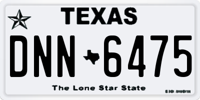 TX license plate DNN6475