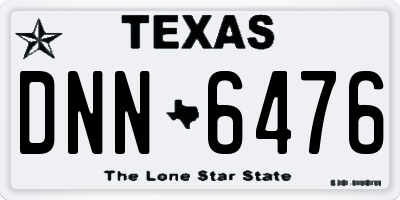 TX license plate DNN6476