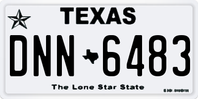 TX license plate DNN6483
