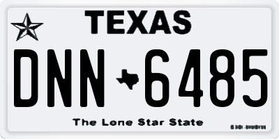TX license plate DNN6485