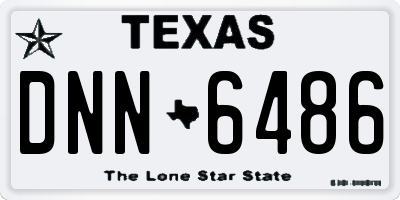 TX license plate DNN6486