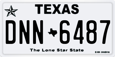 TX license plate DNN6487