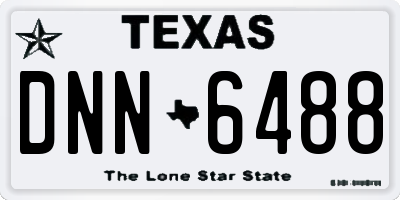 TX license plate DNN6488