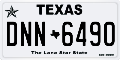 TX license plate DNN6490