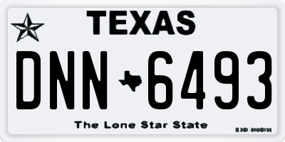 TX license plate DNN6493