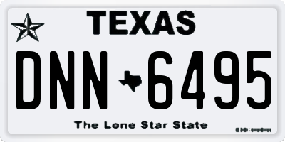 TX license plate DNN6495
