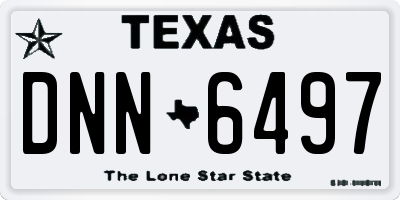 TX license plate DNN6497