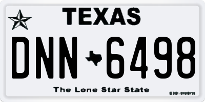TX license plate DNN6498